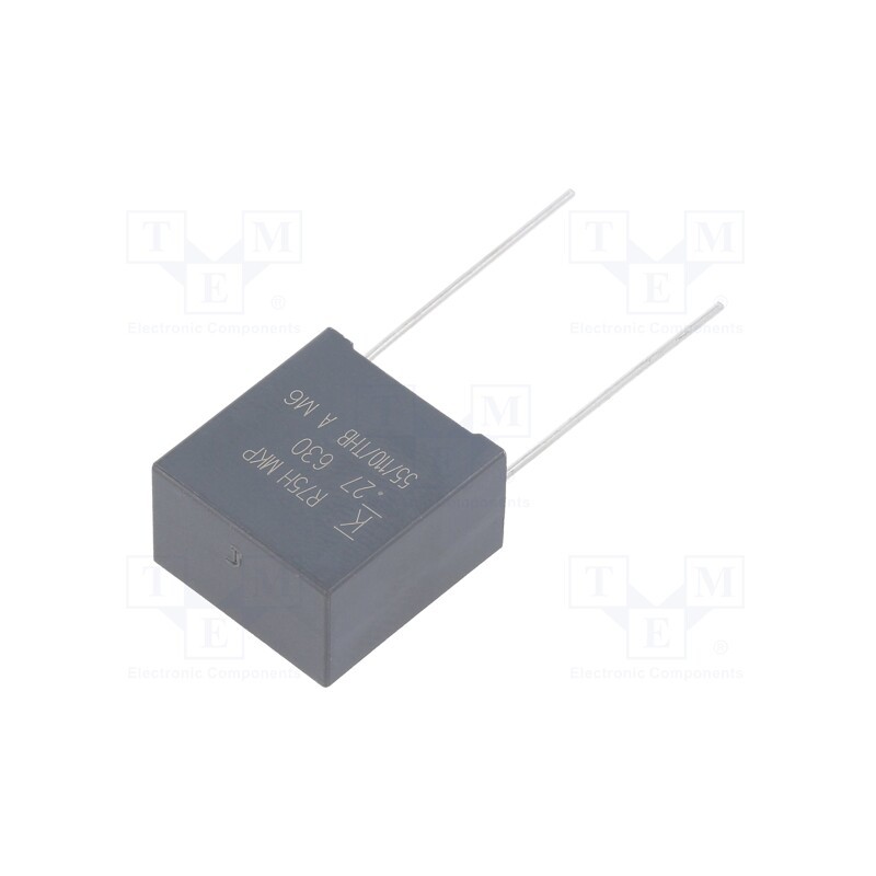 10 pcs : R75PI327050H3J - Capacitor: polypropylene, 270nF, 18x11x19mm, THT, ±5%, 15mm, 630VDC
