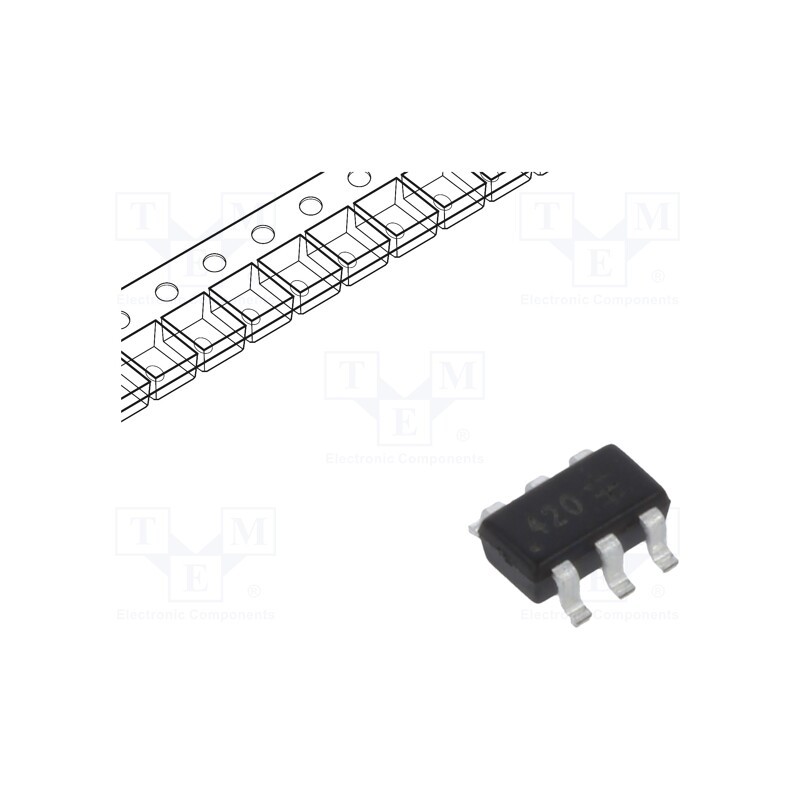 10 pcs : BCR420UW6-7 - IC: driver, single transistor, current regulator,LED driver