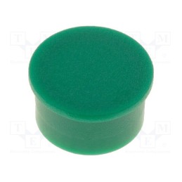 20 pcs : K85 CAPS GREEN PLAIN - Cap, thermoplastic, push-in, green