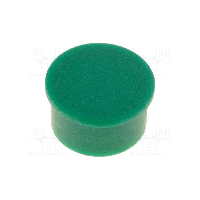 20 pcs : K85 CAPS GREEN PLAIN - Cap, thermoplastic, push-in, green