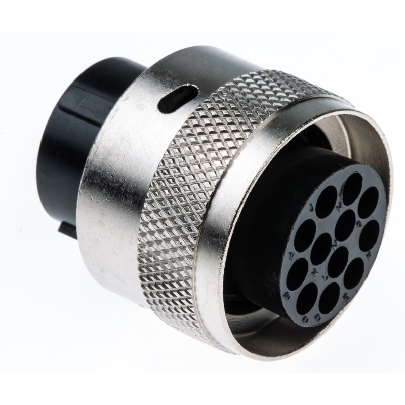 1 pcs - Souriau Circular Connector, 12 Contacts, Cable Mount, Socket, Male, IP65, UTG Series