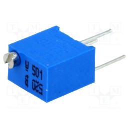 10 pcs : T67W-500R - Potentiometer: mounting, multiturn, 500Ω, 250mW, ±10%, linear, THT