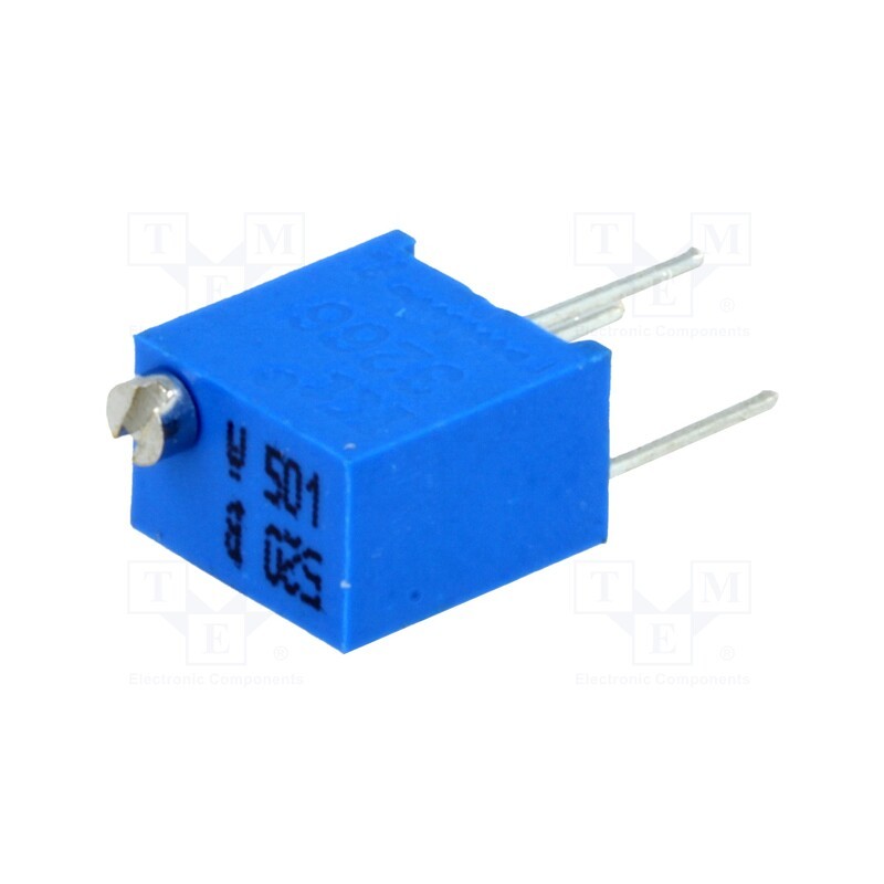 10 pcs : T67W-500R - Potentiometer: mounting, multiturn, 500Ω, 250mW, ±10%, linear, THT