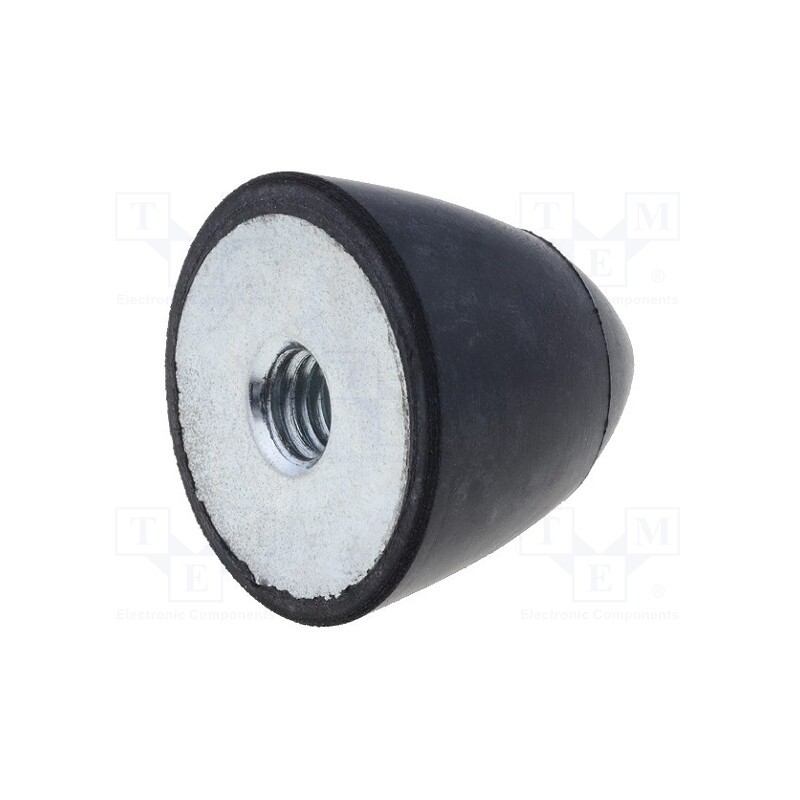 10 pcs : DVA.7-30-30-M8-55 - Vibration damper, M8, Ø: 30mm, rubber, L: 30mm, H: 8mm, 247N