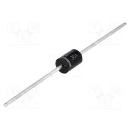 10 pcs : 1.5KE30A - Diode: TVS, 1.5kW, 30V, 38A, unidirectional, ±5%, Ø5,4x7,5mm