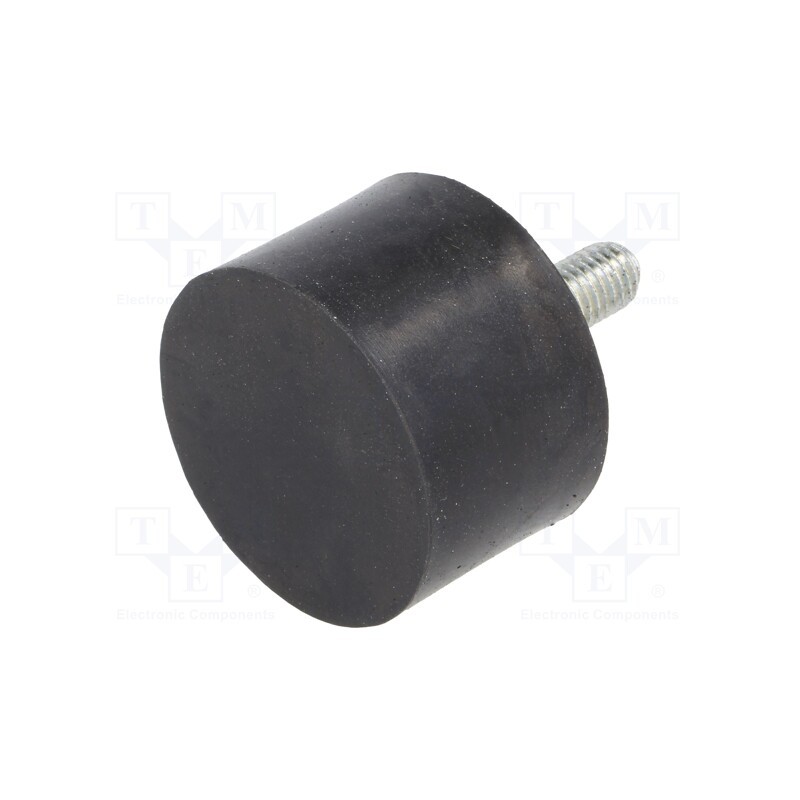 10 pcs : DVA.4-40-25-M8-23-55 - Vibroisolation foot, Ø: 40mm, H: 25mm, Shore hardness: 55±5, 1546N