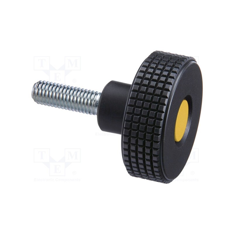 10 pcs : MBT.30 P-M5X20-C4 - Knob, Ø: 31mm, Ext.thread: M5, 20mm, H: 24mm, technopolymer PP, MBT-P