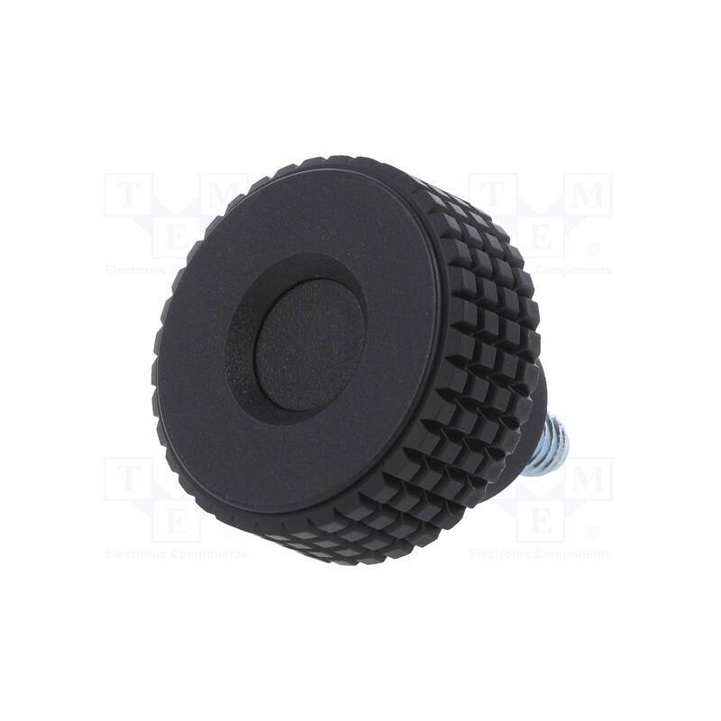 10 pcs : MBT.30 P-M6X10-C9 - Knob, Ø: 31mm, Ext.thread: M6, 10mm, H: 24mm, technopolymer PP, MBT-P