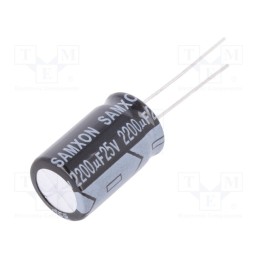 10 pcs : EKM228M1EI20RRSHP - Capacitor: electrolytic, THT, 2200uF, 25VDC, Ø12.5x20mm, Pitch: 5mm