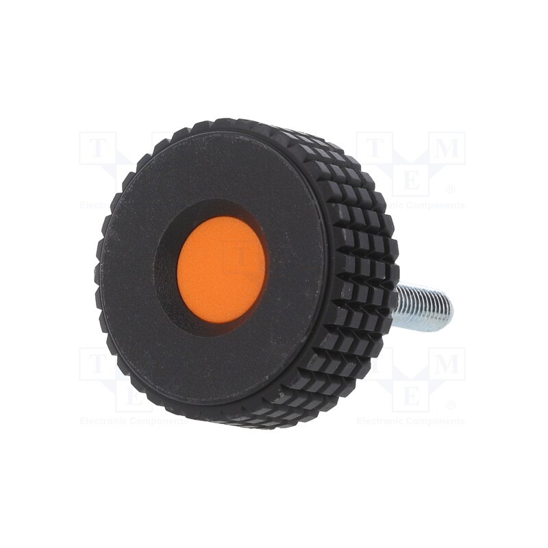 10 pcs : MBT.30 P-M5X20-C2 - Knob, Ø: 31mm, Ext.thread: M5, 20mm, H: 24mm, technopolymer PP, MBT-P