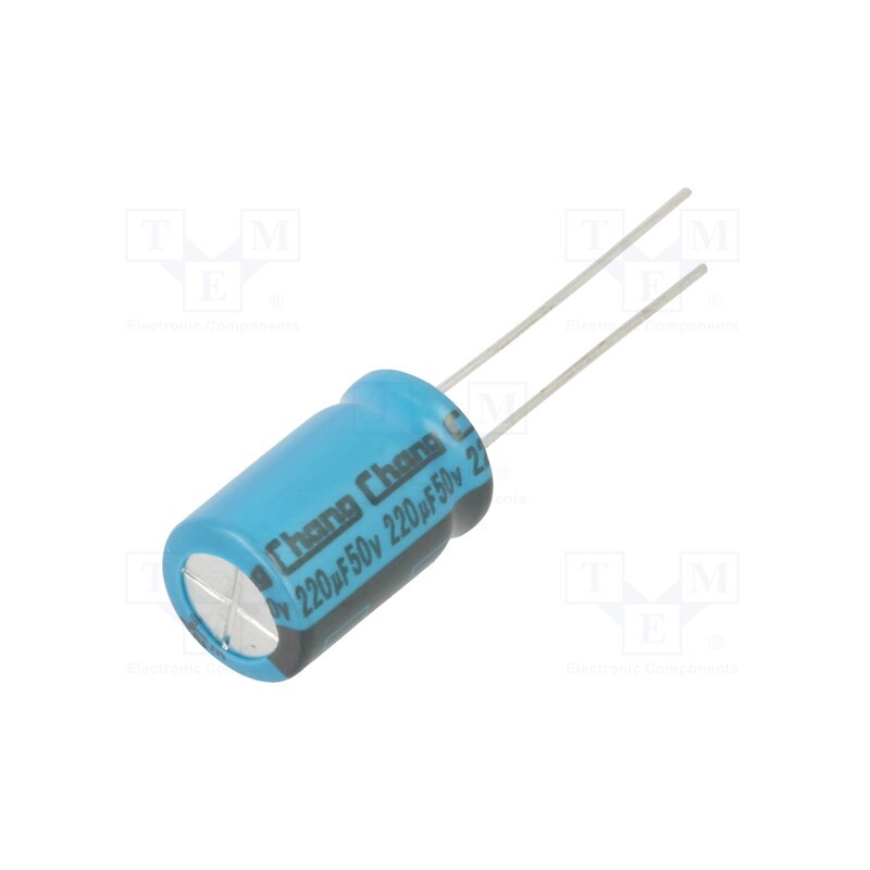 50 pcs : LE1H221MG160A00CE0 - Capacitor: electrolytic, THT, 220uF, 50VDC, Ø10x16mm, Pitch: 5mm