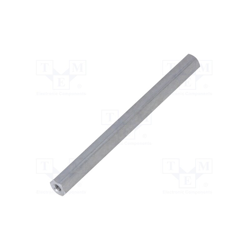 50 pcs : 135X70 - Screwed spacer sleeve, 70mm, Int.thread: M3, hexagonal, aluminium