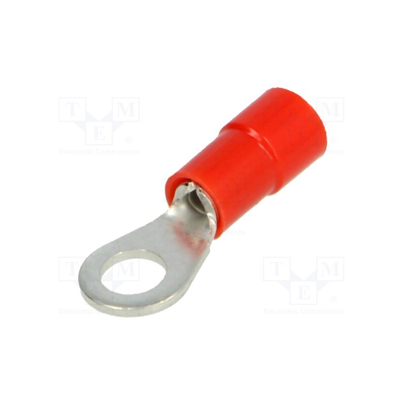 50 pcs : BM 00119 - Tip: ring, M4, Ø: 4.3mm, 0.25÷1.5mm2, crimped, for cable, insulated