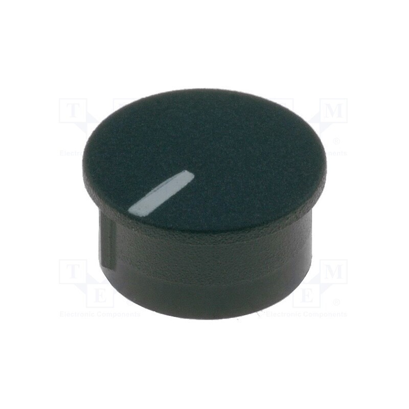 20 pcs : K85 CAPS BLACK - Cap, thermoplastic, push-in, Pointer: white, black