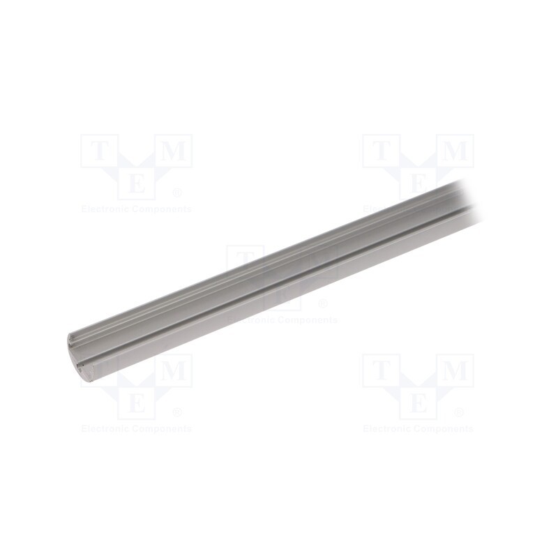 10 pcs : 86020020S - Profiles for LED modules, natural, L: 1m, PEN8, aluminium, oval