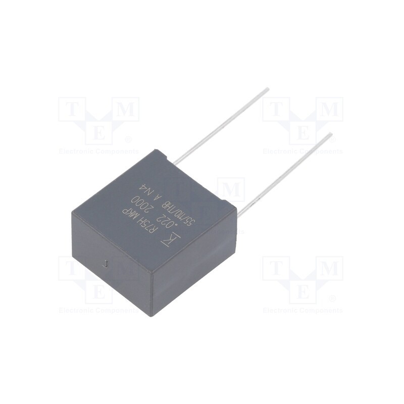 10 pcs : R75UI222050H3J - Capacitor: polypropylene, 20nF, 18x11x19mm, THT, ±5%, 15mm, 2000VDC