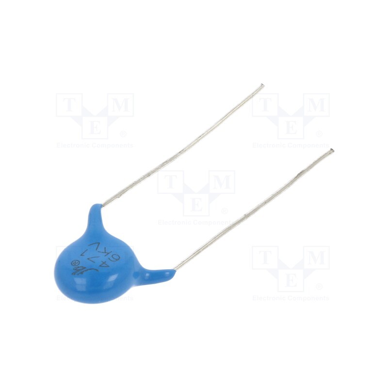 50 pcs : JYC3I471KDB085000B - Capacitor: ceramic, 470pF, 6kVDC, Y5P, ±10%, 10mm