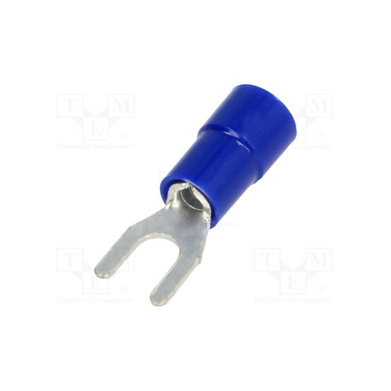50 pcs : BM 00214 - Tip: fork, M3,5, Ø: 3.7mm, 1.5÷2.5mm2, crimped, for cable, insulated