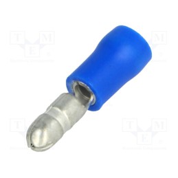 50 pcs : BM 00234 - Terminal: round, male, Ø: 4mm, 1.5÷2.5mm2, crimped, for cable, blue