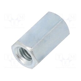 50 pcs : 1543709 - Screwed spacer sleeve, 14mm, Int.thread: M5, steel, zinc