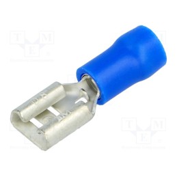 50 pcs : BM 00290 - Terminal: flat, 6.3mm, 0.8mm, female, 1.5÷2.5mm2, crimped, tinned