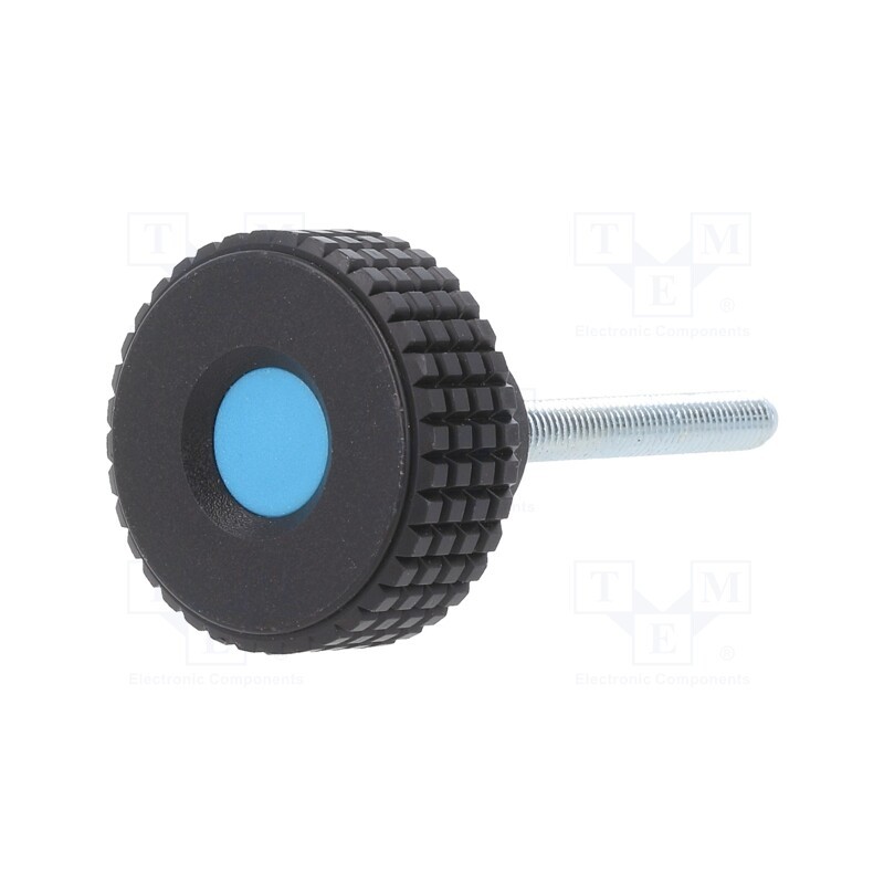 10 pcs : MBT.30 P-M5X40-C5 - Knob, Ø: 31mm, Ext.thread: M5, 40mm, H: 24mm, technopolymer PP, MBT-P