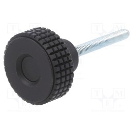 10 pcs : MBT.30 P-M5X40-C9 - Knob, Ø: 31mm, Ext.thread: M5, 40mm, H: 24mm, technopolymer PP, MBT-P