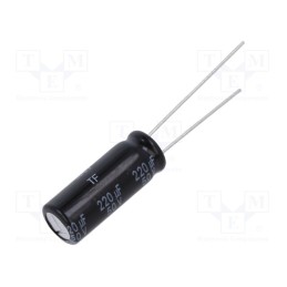 10 pcs : EEUFS1H221L - Capacitor: electrolytic, low ESR, THT, 220uF, 50VDC, Ø8x20mm, ±20%
