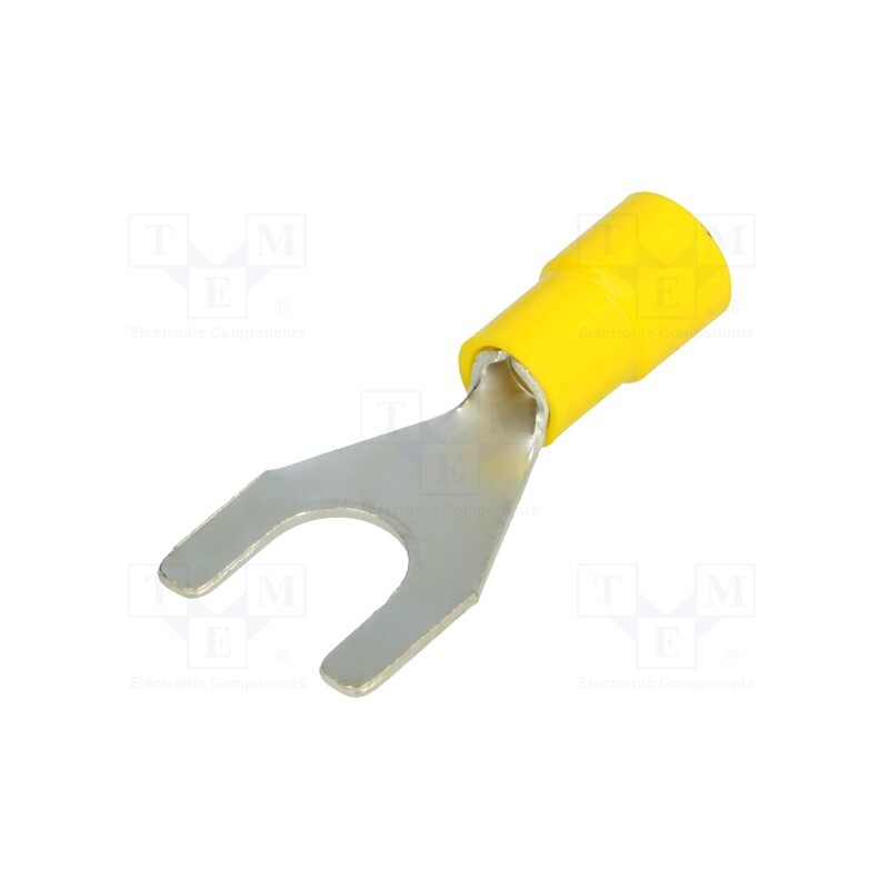 20 pcs : BM 00338 - Tip: fork, M8, Ø: 8.2mm, 4÷6mm2, crimped, for cable, insulated