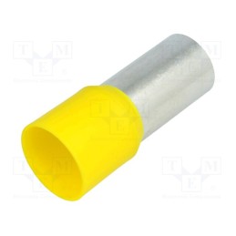 10 pcs : BM 00522 - Tip: bootlace ferrule, insulated, copper, 150mm2, 32mm, tinned