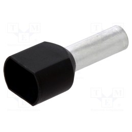 20 pcs : BM 00561 - Tip: bootlace ferrule, insulated,double, copper, 6mm2, 14mm, black