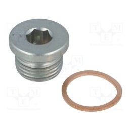 10 pcs : DIN 908-ST-G1/2-AC - Hexagon head screw plug, Thread: G 1/2', DIN 908, Gasket: copper