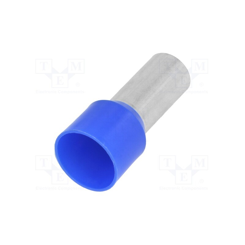 20 pcs : BM 00618 - Tip: bootlace ferrule, insulated, copper, 50mm2, 20mm, tinned, blue