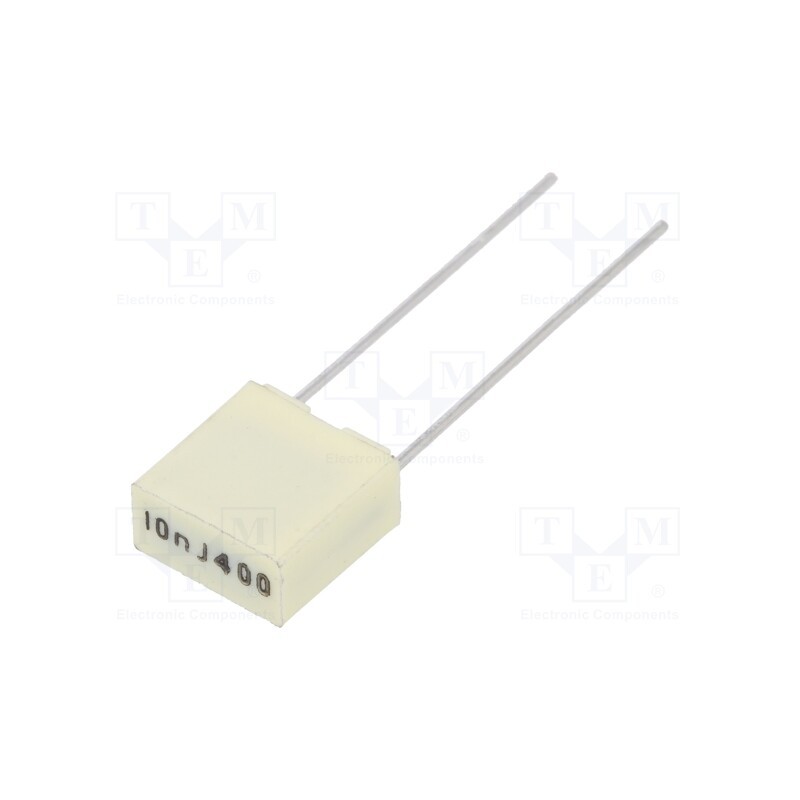 20 pcs : R82MC2100Z350J - Capacitor: polyester, 10nF, 200VAC, 400VDC, 5mm, ±5%, 7.2x3.5x7.5mm