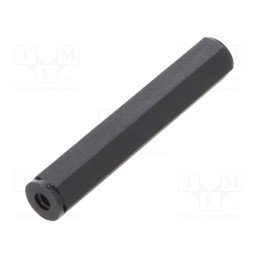 50 pcs : 181X30 - Screwed spacer sleeve, hexagonal, polyamide, M2, L: 30mm, black