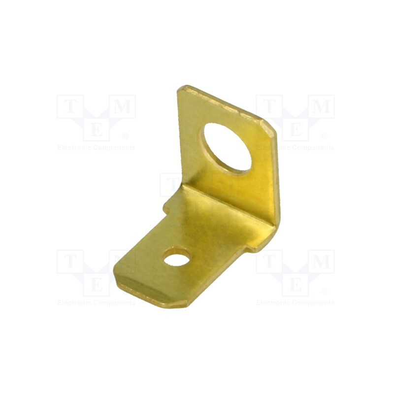 50 pcs : BM 01009 - Terminal: flat, 6.3mm, 0.8mm, male, M4, non-insulated, screw, brass