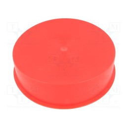50 pcs : 15320 -AS - Plugs, Body: red, Out.diam: 112.5mm, H: 27.5mm, Mat: LDPE, push-in