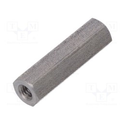 50 pcs : 142X18 - Screwed spacer sleeve, 18mm, Int.thread: M2,5, hexagonal