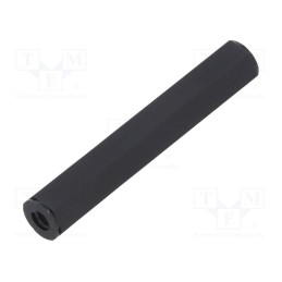 50 pcs : 187X50 - Screwed spacer sleeve, hexagonal, polyamide, M4, L: 50mm, black