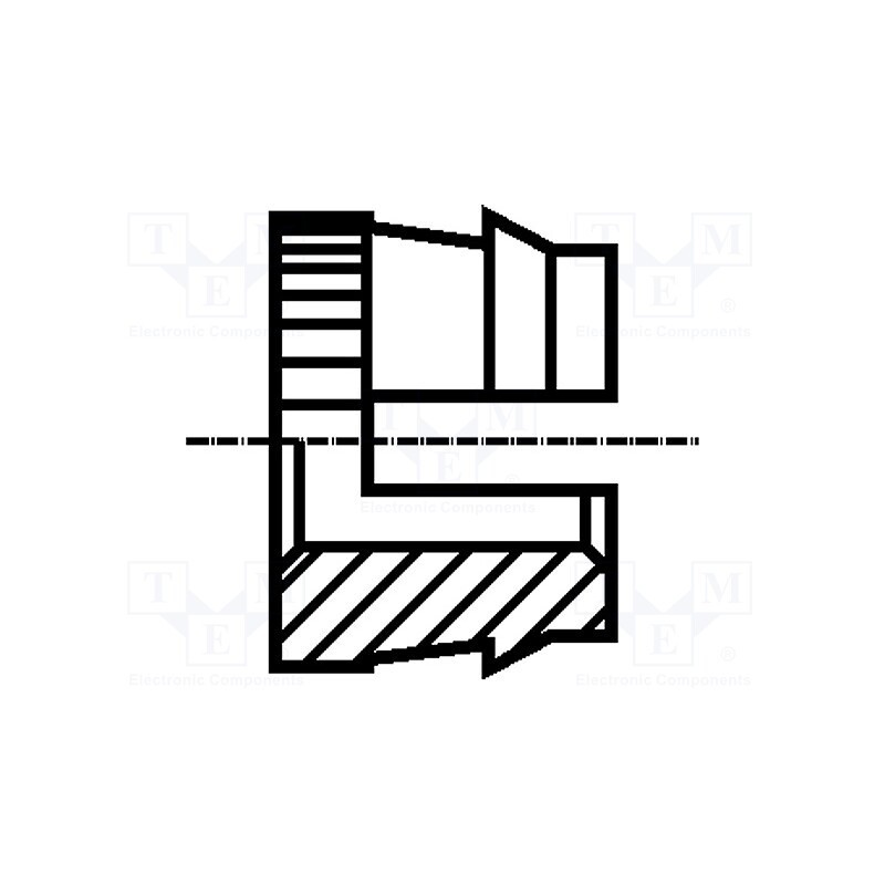 100 pcs : 1386611 - Threaded insert, brass, M3, BN 1049, Features: for wood