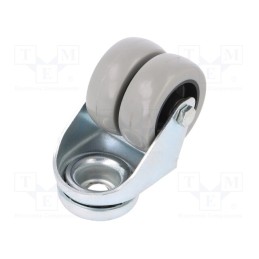 10 pcs : KMDA-PPU 50S - Transport wheel, Ø: 50mm, W: 36mm, H: 71mm, twin wheels,torsional