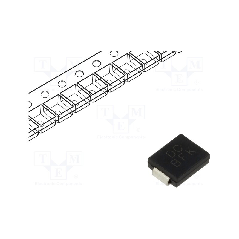 10 pcs : SMCJ30CA - Diode: TVS, 1.5kW, 33.3V, 31A, bidirectional, SMC,