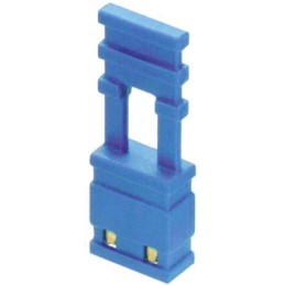 5 pcs - HARWIN Jumper Female Straight Blue Closed Top, Handle Pull 2 Way 1 Row 2.54mm Pitch