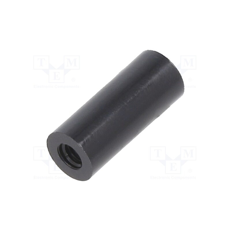 50 pcs : 182RDX12 - Spacer sleeve, cylindrical, polyamide, M2,5, L: 12mm, Øout: 5mm