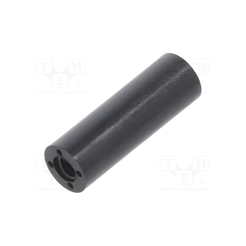 50 pcs : 182RDX15 - Spacer sleeve, cylindrical, polyamide, M2,5, L: 15mm, Øout: 5mm