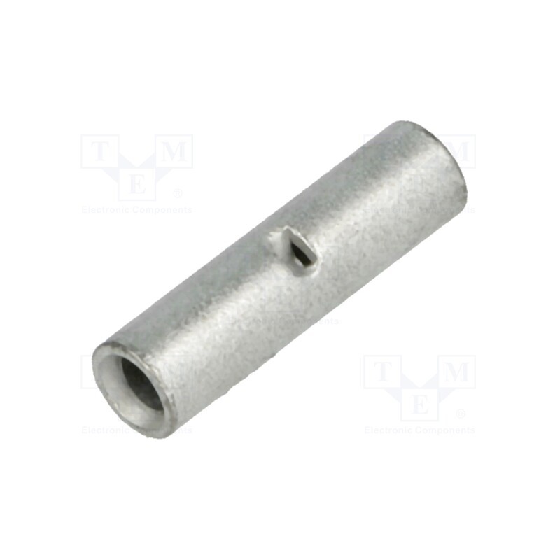 50 pcs : BM 01260 - Tip: butt splice, non-insulated, copper, 1.5÷2.5mm2, tinned