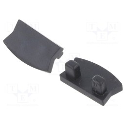 10 pcg : PA-ZASGLAXMNK-20M - Cap for LED profiles, black, 10pcs.
