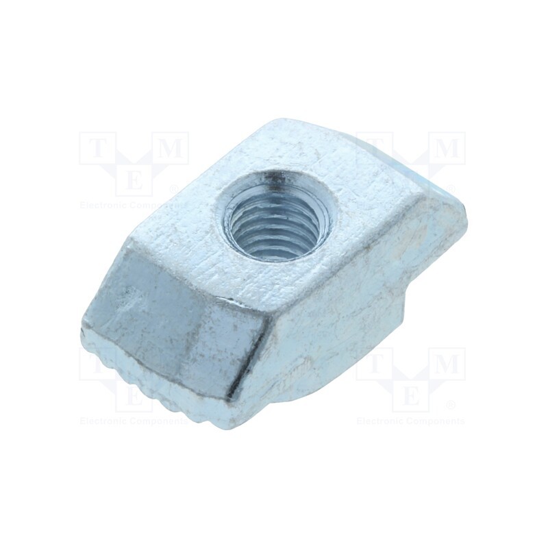 50 pcs : 096H10530 - Nut, for profiles, Width of the groove: 10mm, steel, zinc, T-slot