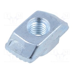 50 pcs : 096H10630 - Nut, for profiles, Width of the groove: 10mm, steel, zinc, T-slot
