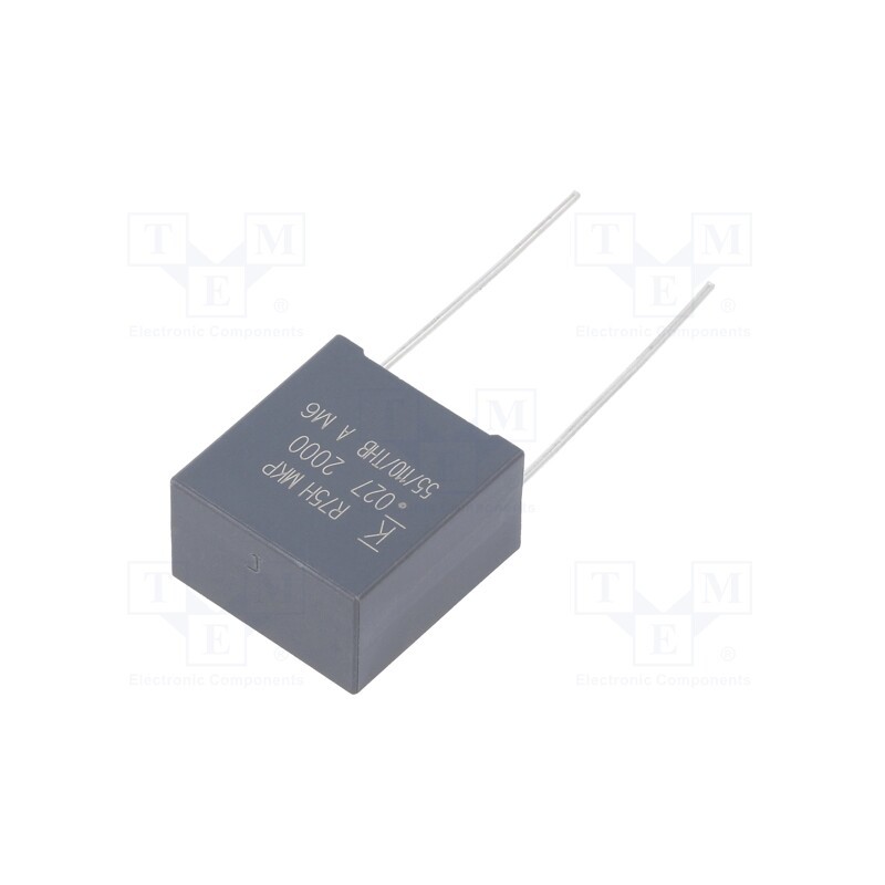 10 pcs : R75UI227050H3J - Capacitor: polypropylene, 27nF, 18x11x19mm, THT, ±5%, 15mm, 2000VDC